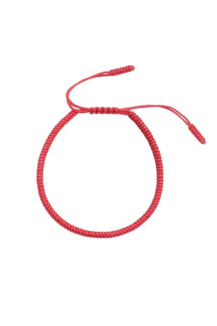Şanslı Tibet El Örgü Kırmızı Şans Bilekliği ( Unisex )